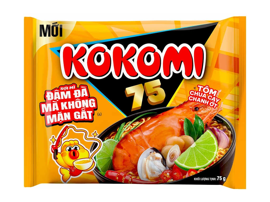 Mì Kokomi tôm chua cay chanh ớt gói 75g